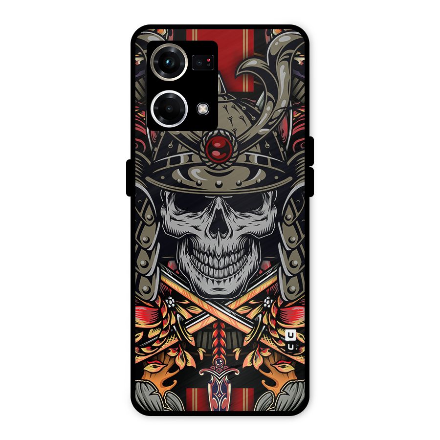 Skull Swords Snakes Metal Back Case for Oppo F21 Pro 4G