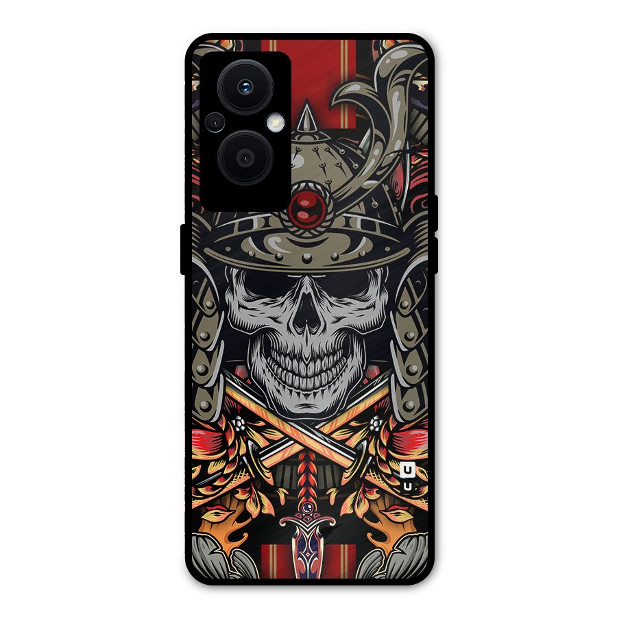 Skull Swords Snakes Metal Back Case for Oppo F21 Pro 5G