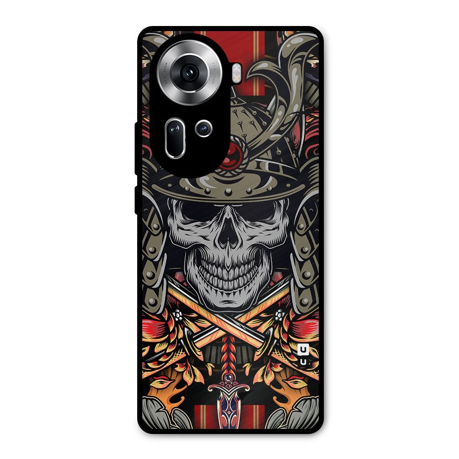Skull Swords Snakes Metal Back Case for Oppo Reno11 5G