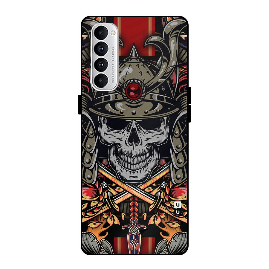 Skull Swords Snakes Metal Back Case for Oppo Reno4 Pro