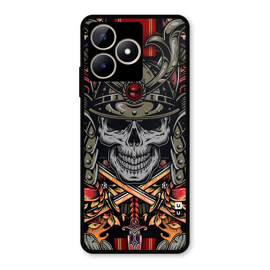 Skull Swords Snakes Metal Back Case for Realme C53