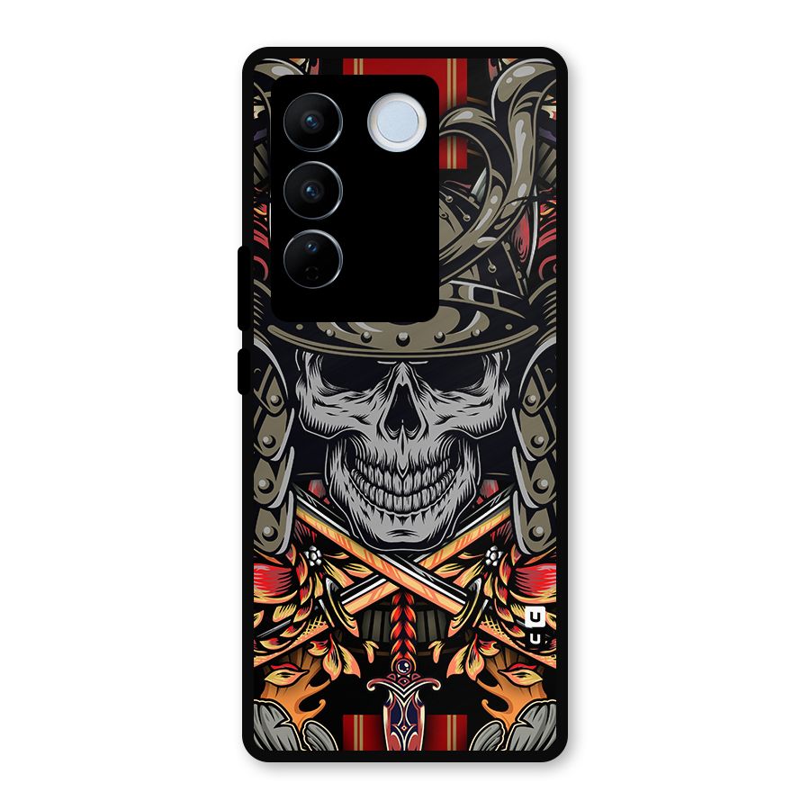 Skull Swords Snakes Metal Back Case for Vivo V27