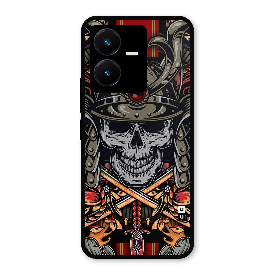 Skull Swords Snakes Metal Back Case for Vivo Y22s