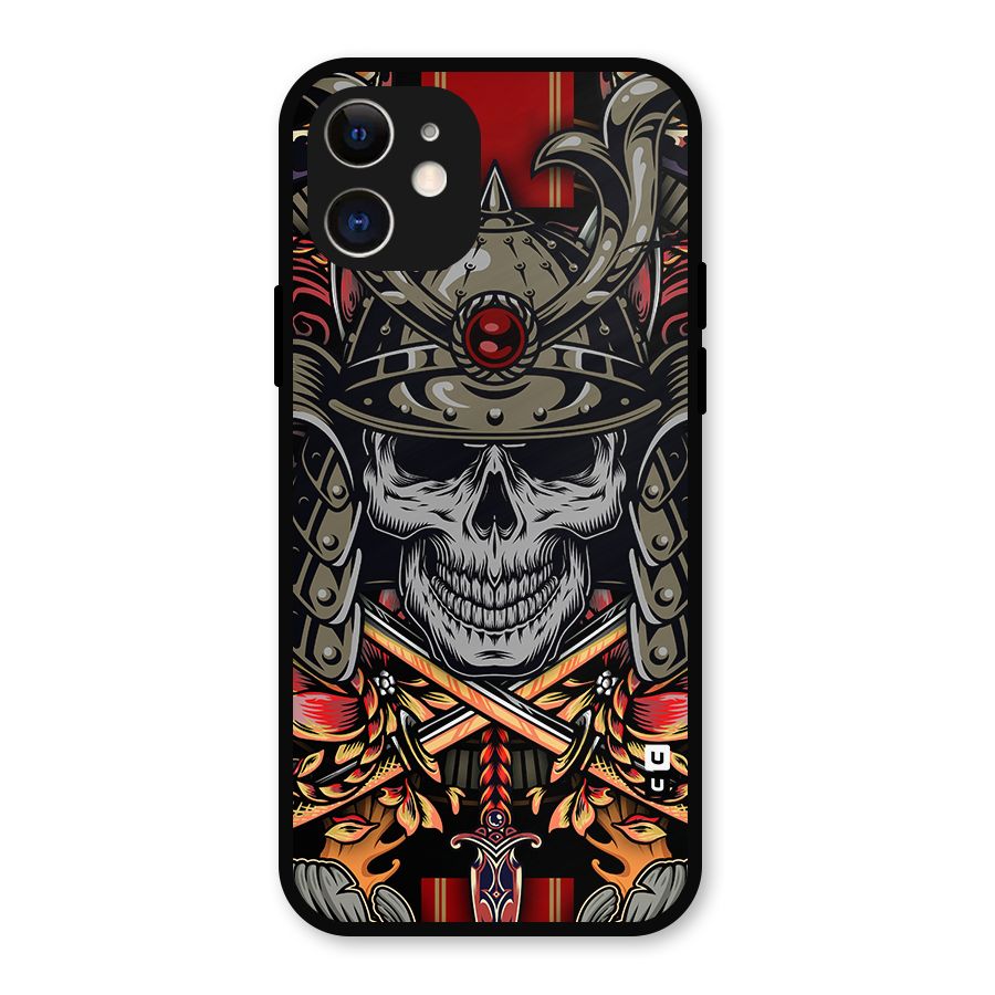 Skull Swords Snakes Metal Back Case for iPhone 12