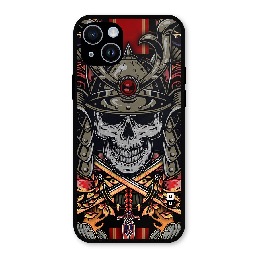 Skull Swords Snakes Metal Back Case for iPhone 14