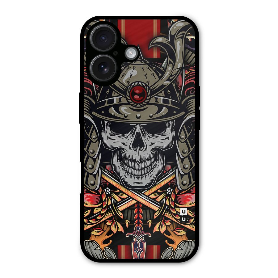 Skull Swords Snakes Metal Back Case for iPhone 16
