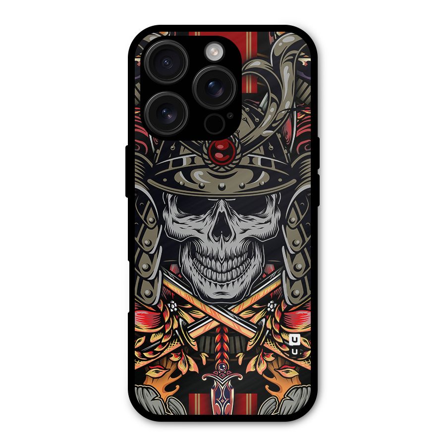 Skull Swords Snakes Metal Back Case for iPhone 16 Pro