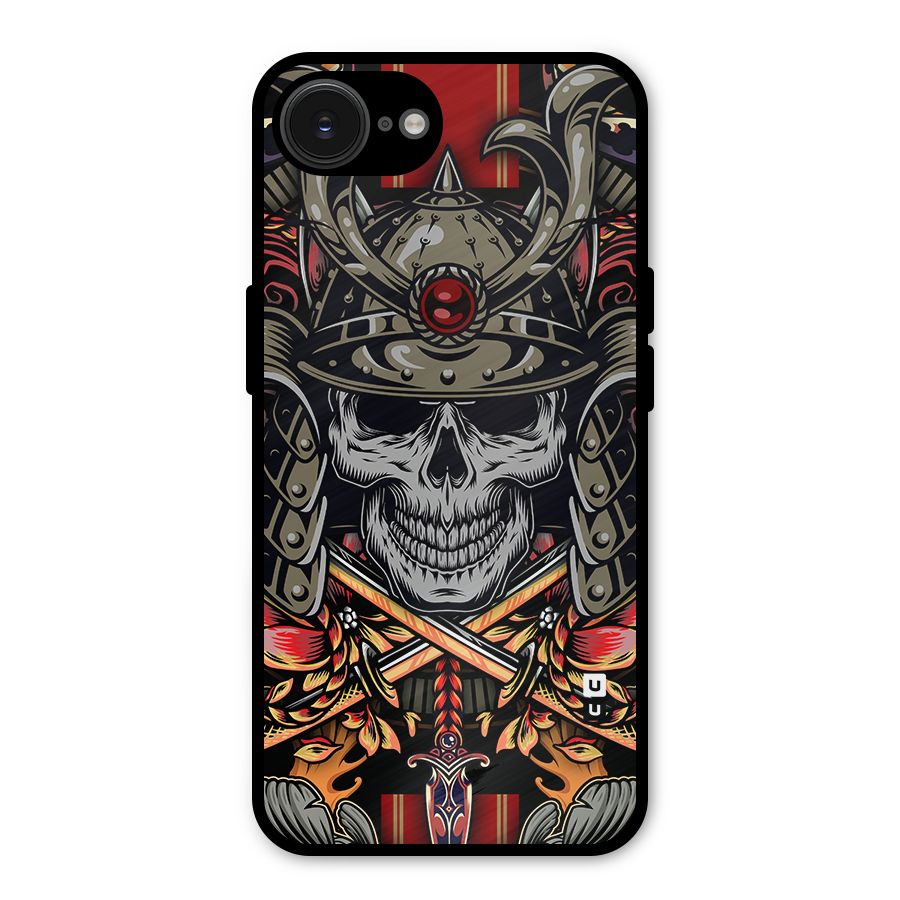 Skull Swords Snakes Metal Back Case for iPhone 16e