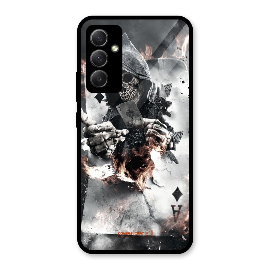 Skull with an Ace Glass Back Case for Galaxy A34