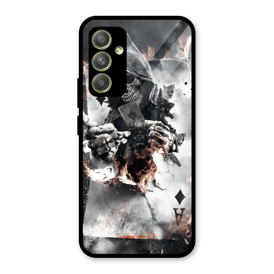 Skull with an Ace Glass Back Case for Galaxy A54