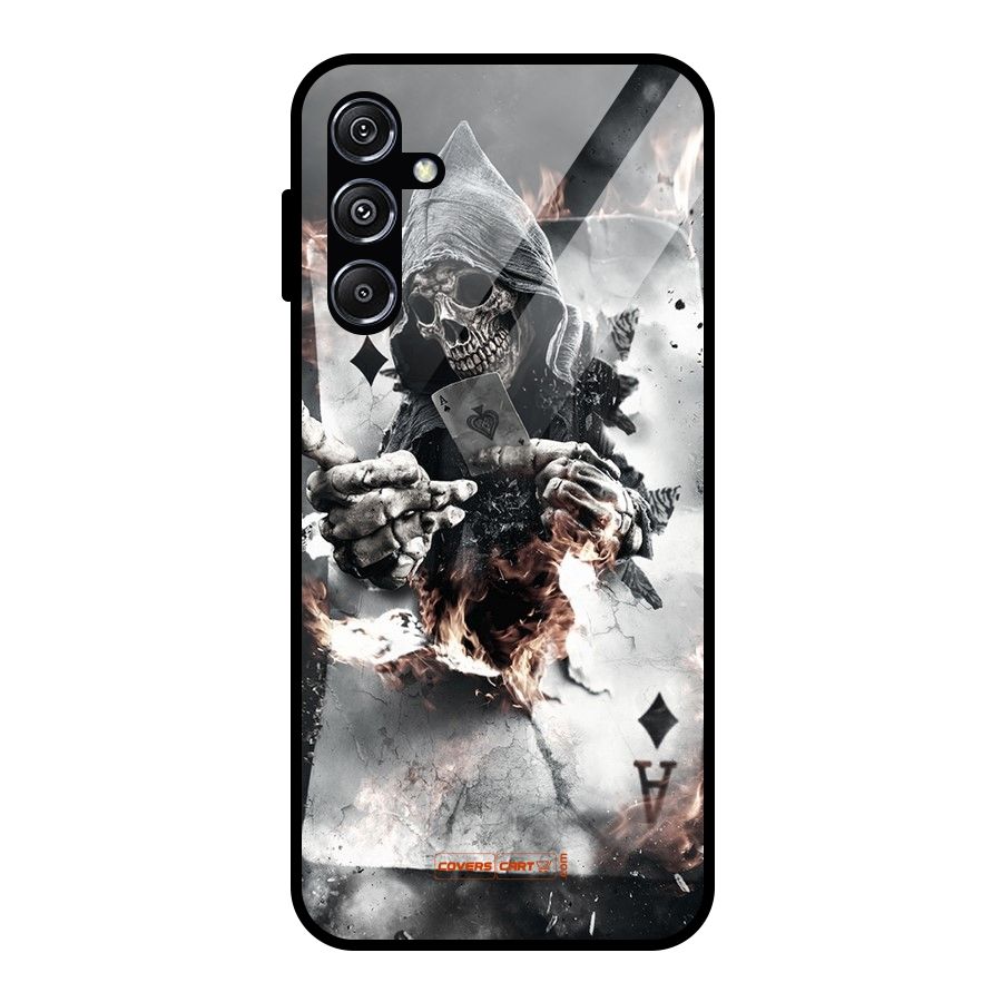Skull with an Ace Glass Back Case for Galaxy M34 5G
