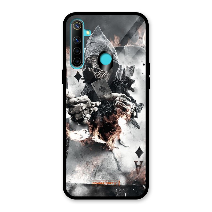 Skull with an Ace Glass Back Case for Realme 5