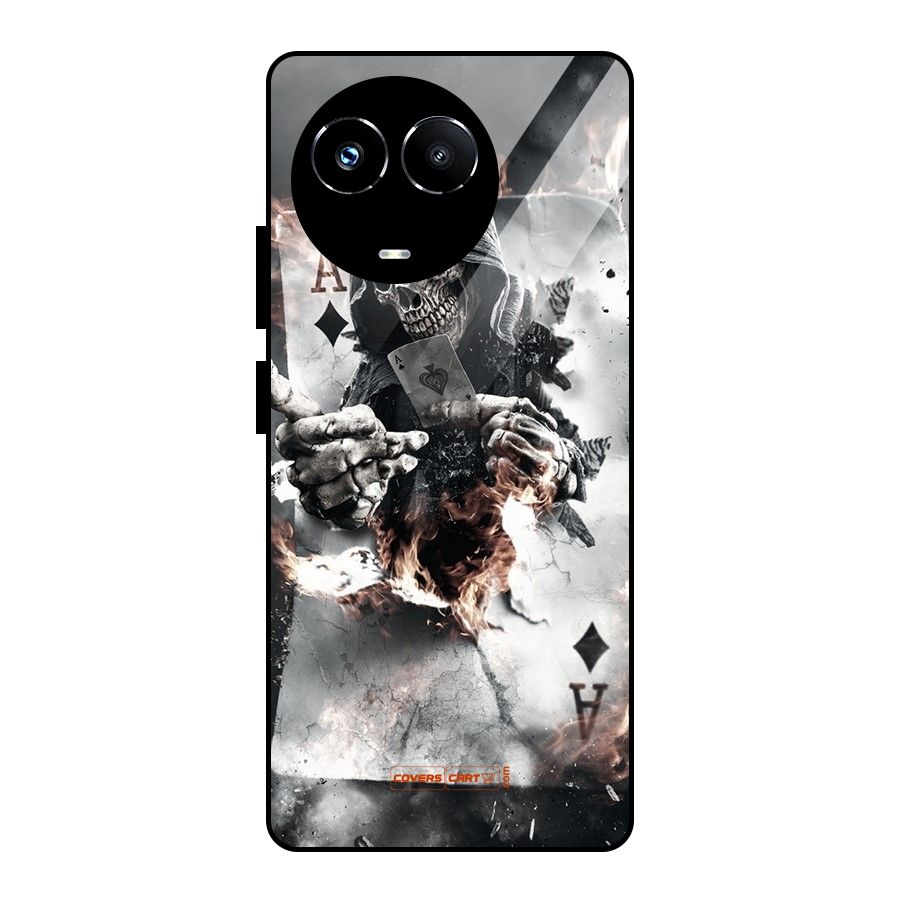 Skull with an Ace Glass Back Case for Realme Narzo 60X