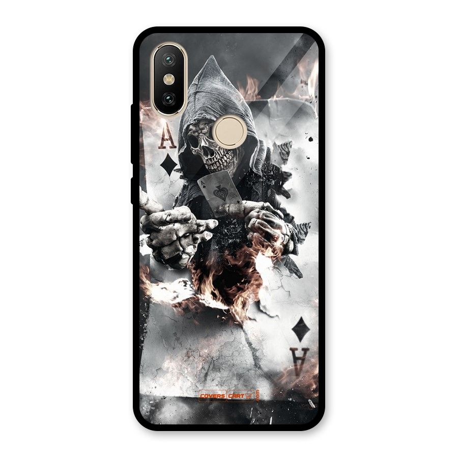 Skull with an Ace Glass Back Case for Redmi A2