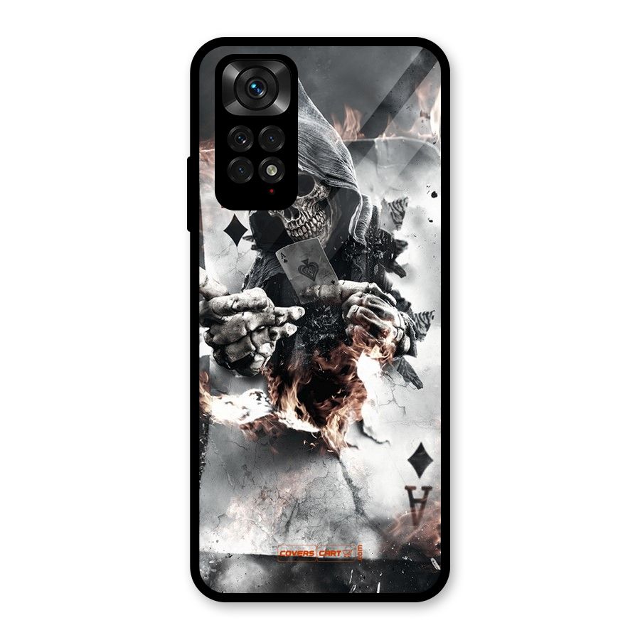 Skull with an Ace Glass Back Case for Redmi Note 11S