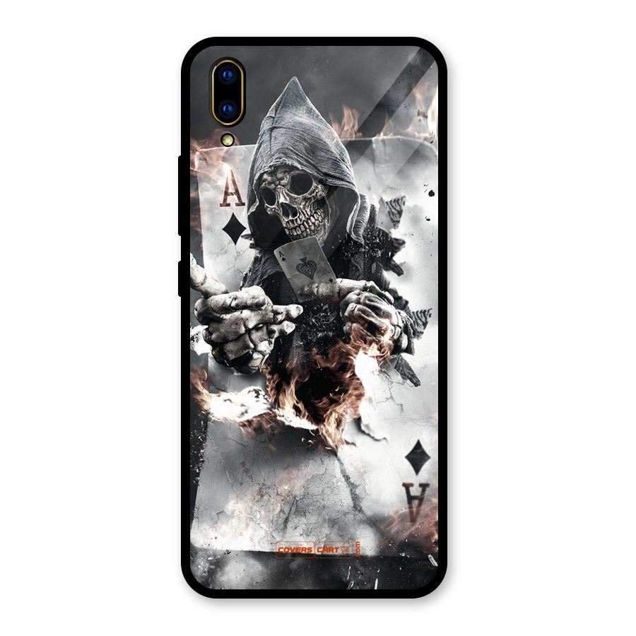 Skull with an Ace Glass Back Case for Vivo V11 Pro