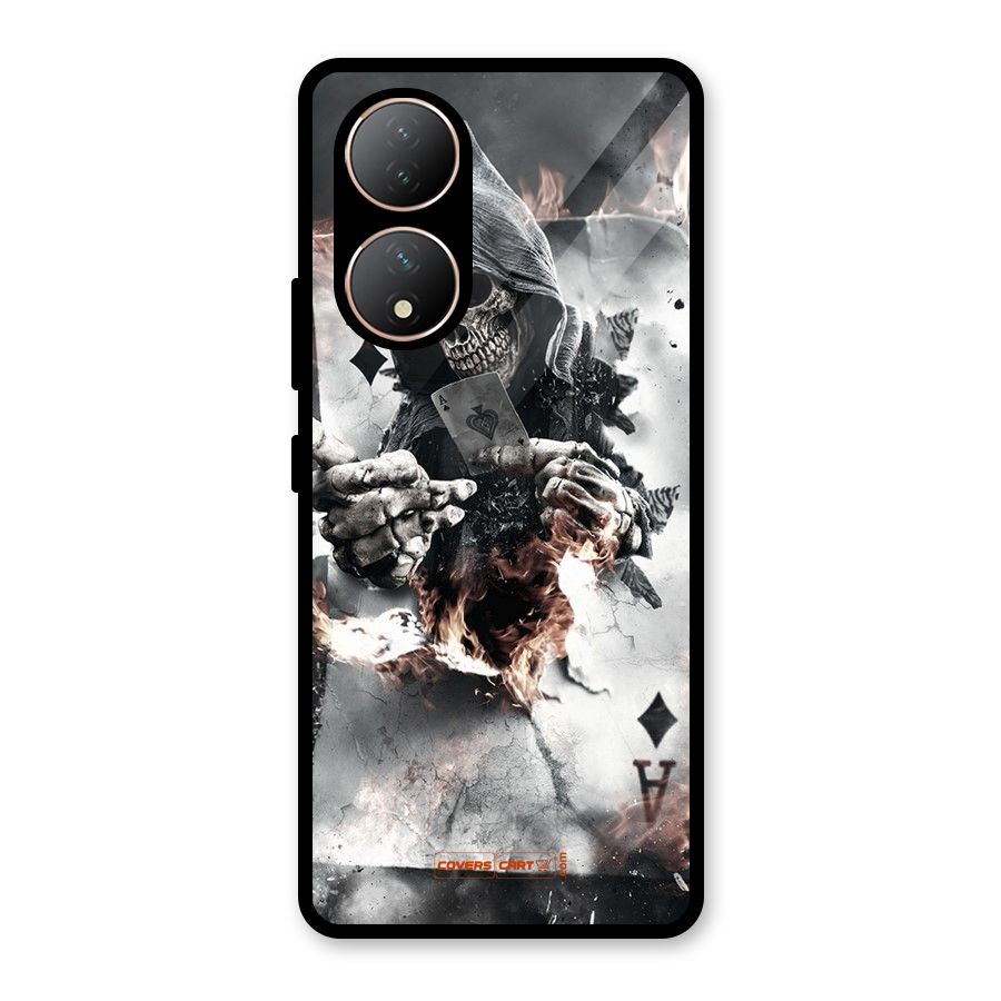 Skull with an Ace Glass Back Case for Vivo Y100A