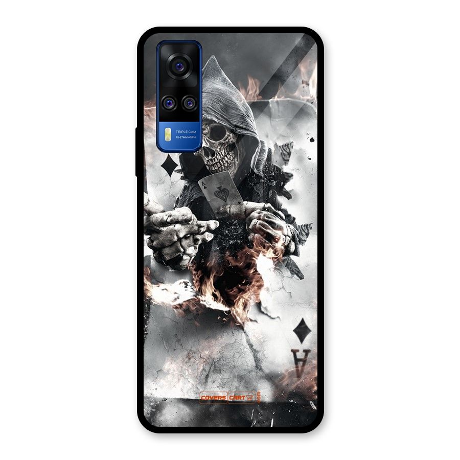 Skull with an Ace Glass Back Case for Vivo Y31