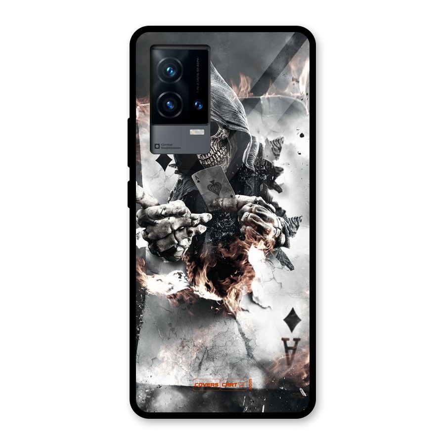 Skull with an Ace Glass Back Case for iQOO 9 5G