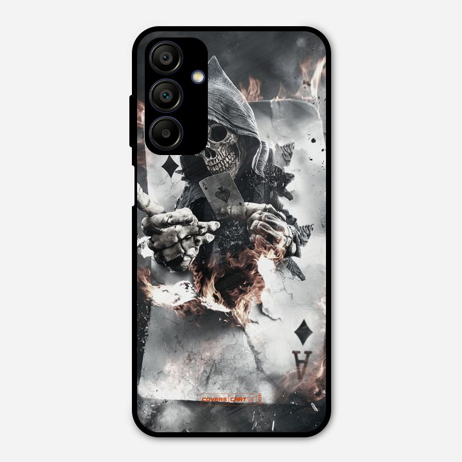Skull with an Ace Metal Back Case for Galaxy A15 5G