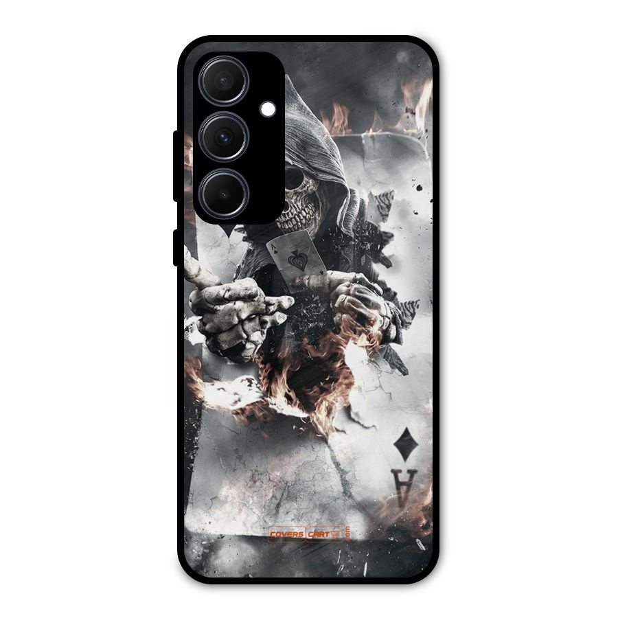 Skull with an Ace Metal Back Case for Galaxy A35
