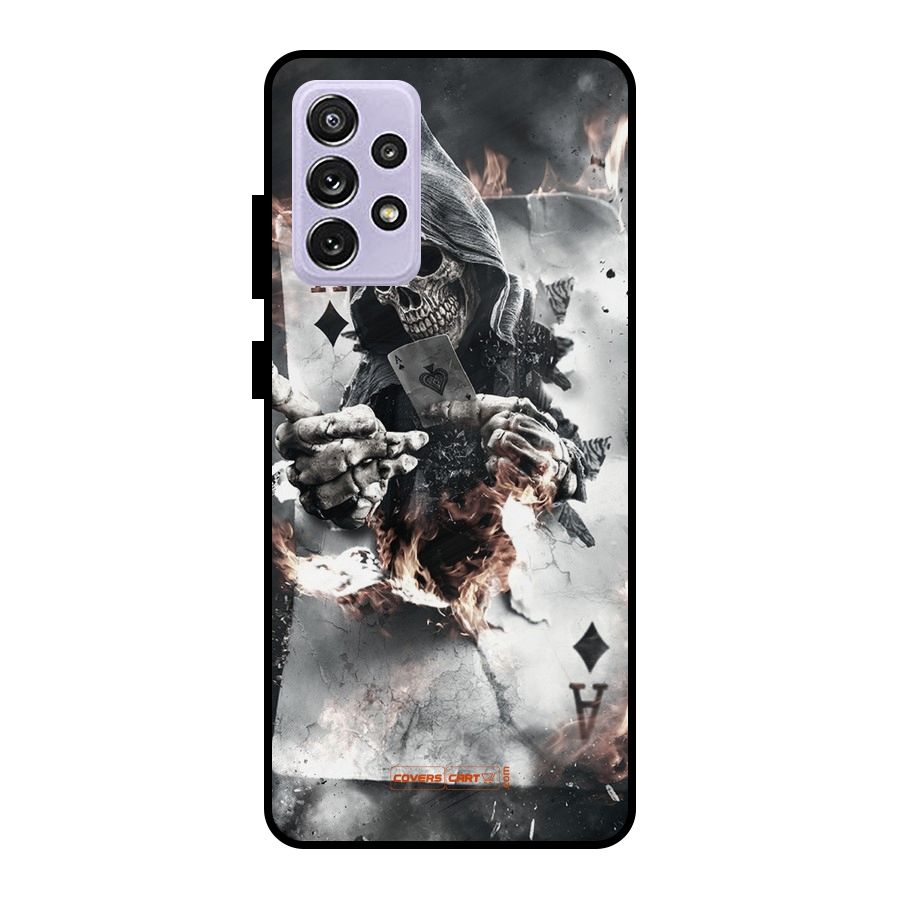 Skull with an Ace Metal Back Case for Galaxy A72