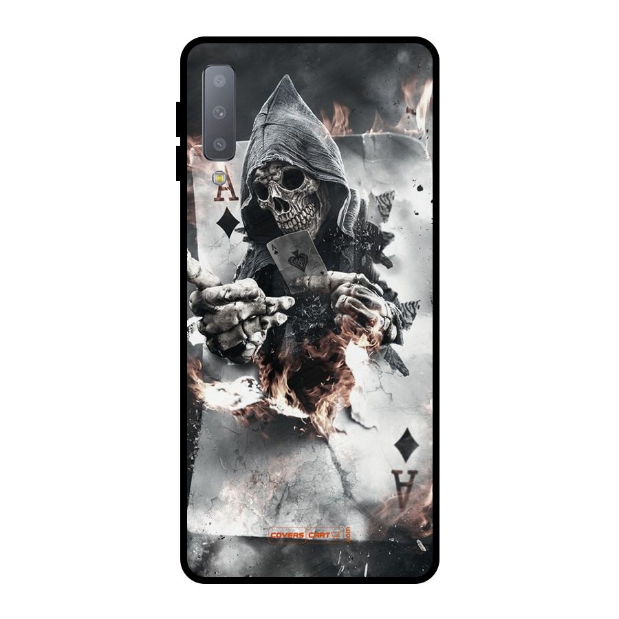 Skull with an Ace Metal Back Case for Galaxy A7 (2018)