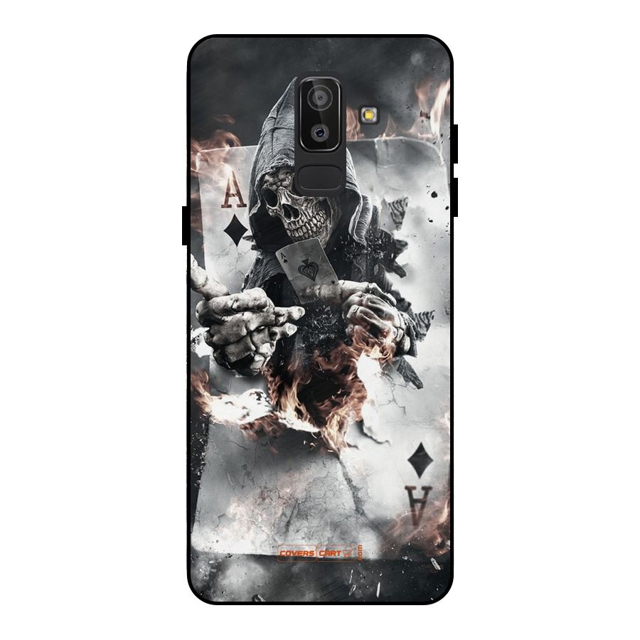 Skull with an Ace Metal Back Case for Galaxy J8