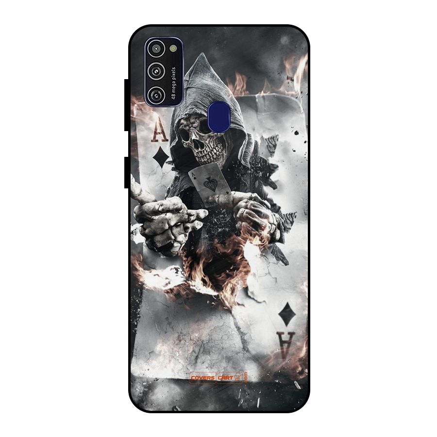 Skull with an Ace Metal Back Case for Galaxy M30s