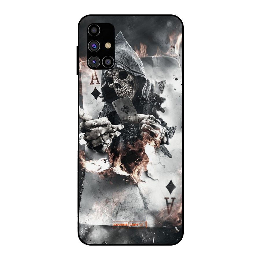 Skull with an Ace Metal Back Case for Galaxy M31s
