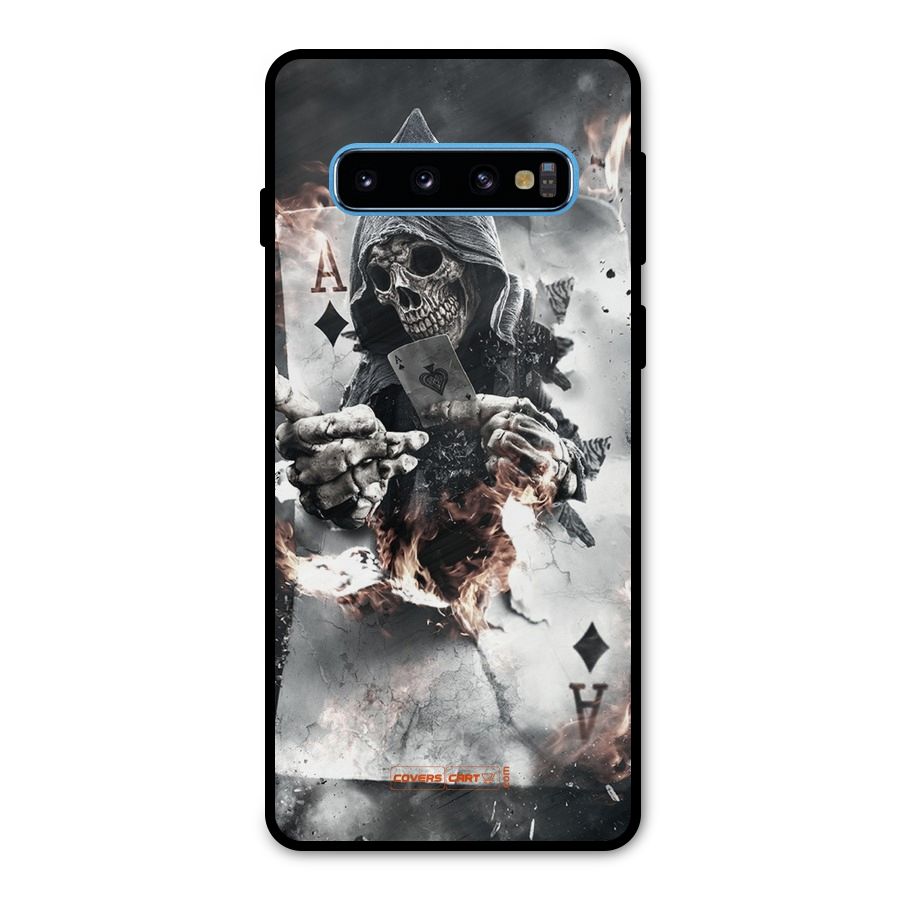Skull with an Ace Metal Back Case for Galaxy S10