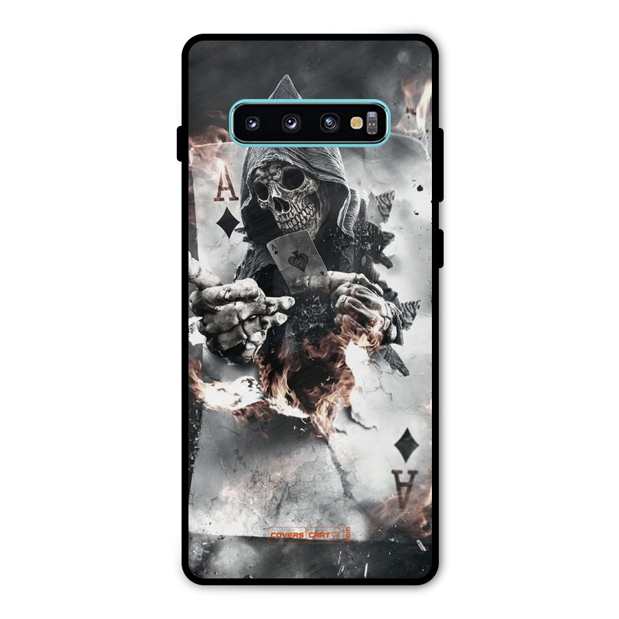 Skull with an Ace Metal Back Case for Galaxy S10 Plus