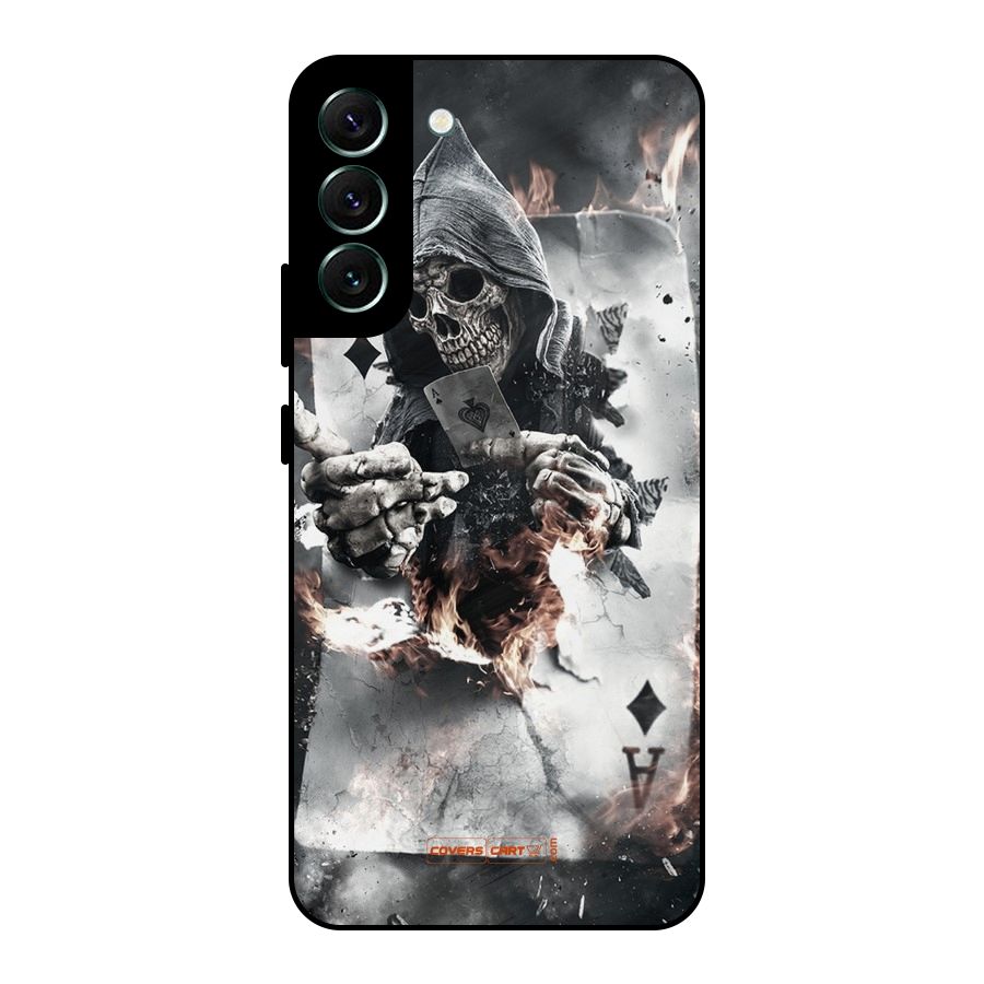 Skull with an Ace Metal Back Case for Galaxy S22 Plus 5G