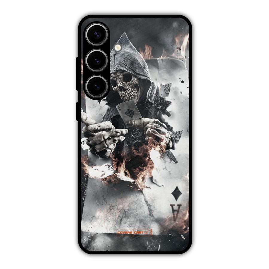 Skull with an Ace Metal Back Case for Galaxy S24 Plus