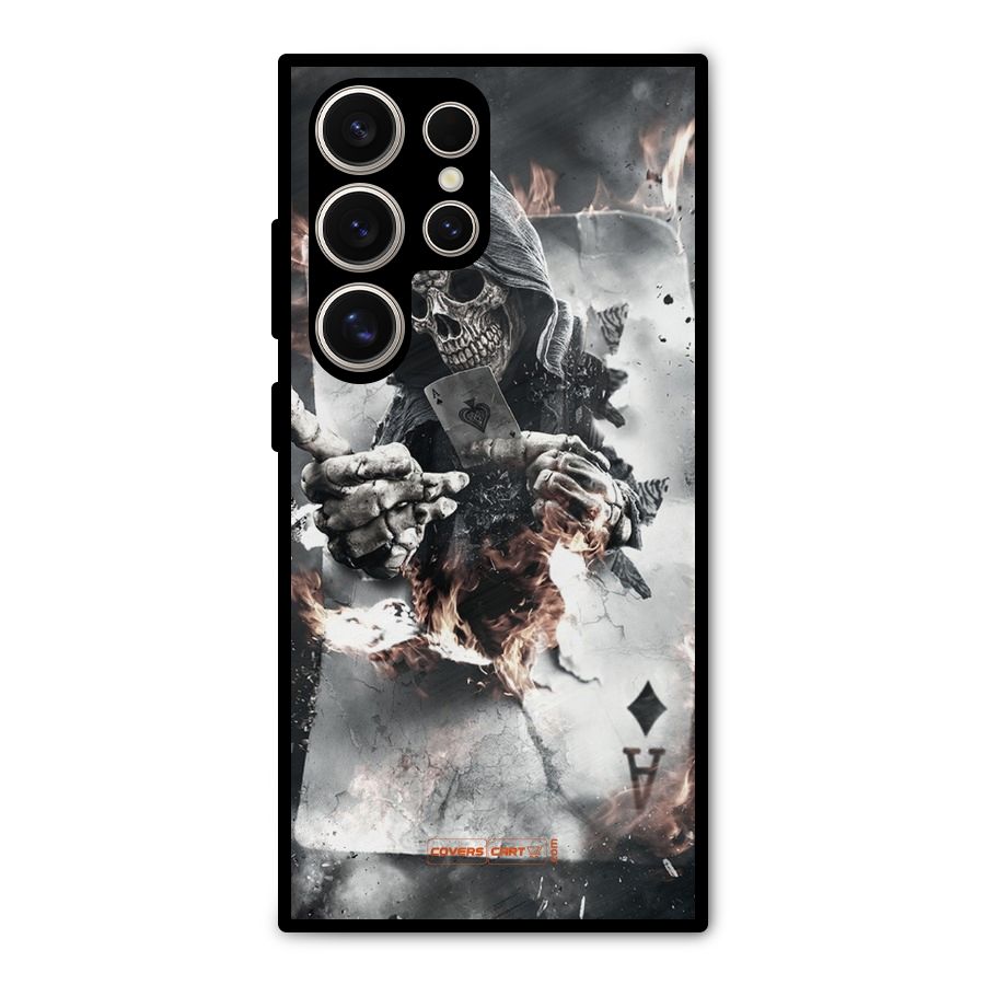 Skull with an Ace Metal Back Case for Galaxy S24 Ultra