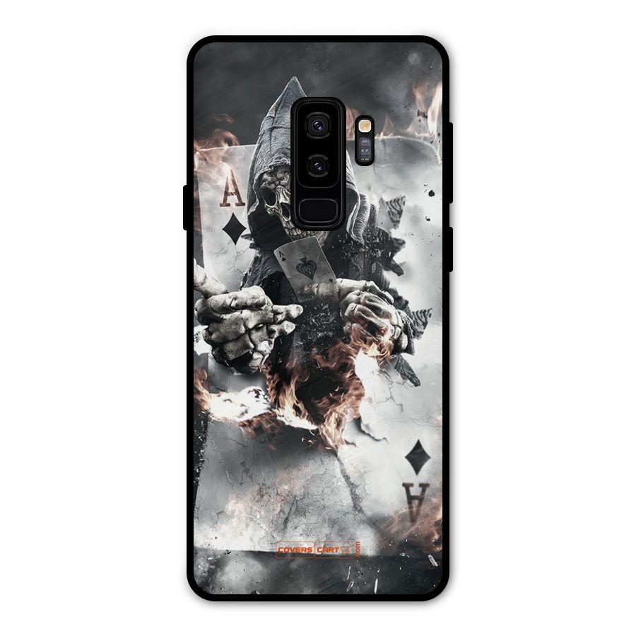 Skull with an Ace Metal Back Case for Galaxy S9 Plus