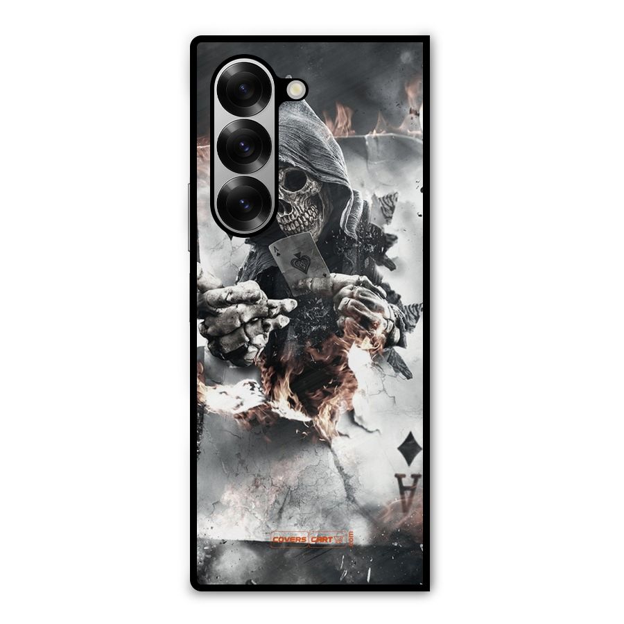 Skull with an Ace Metal Back Case for Galaxy Z Fold6