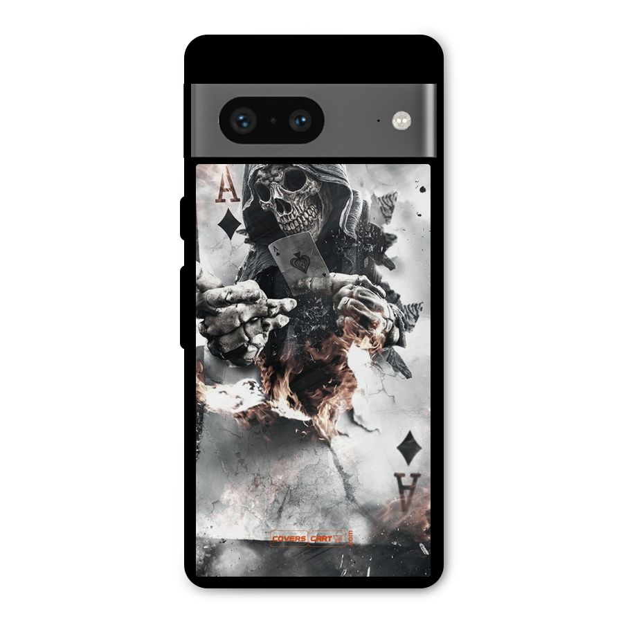 Skull with an Ace Metal Back Case for Google Pixel 7
