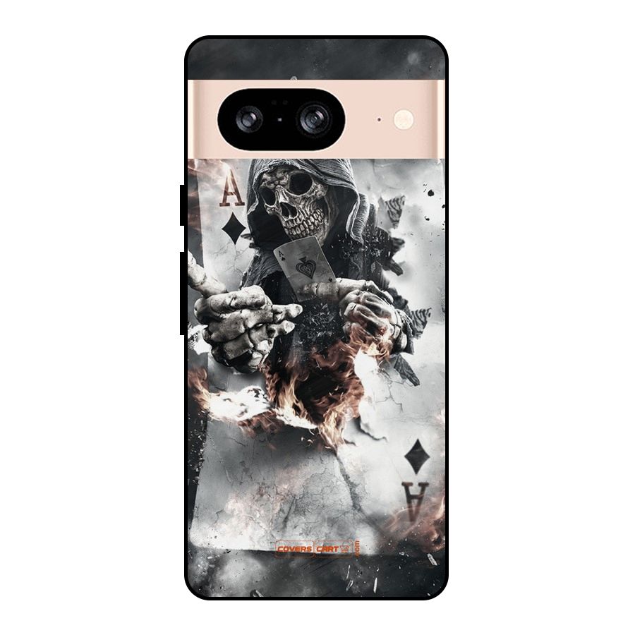 Skull with an Ace Metal Back Case for Google Pixel 8