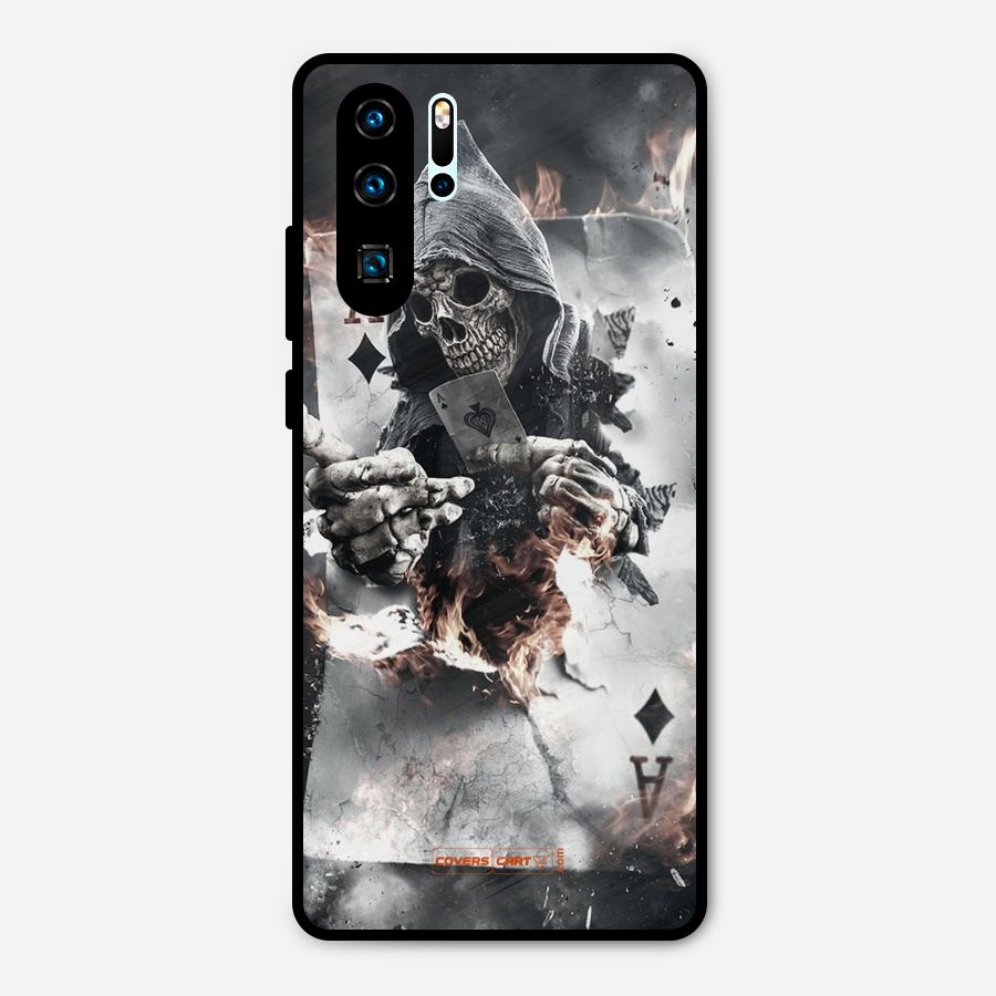 Skull with an Ace Metal Back Case for Huawei P30 Pro