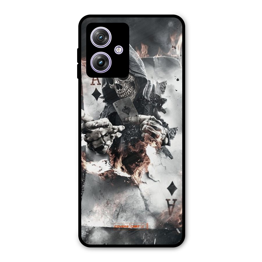 Skull with an Ace Metal Back Case for Moto G64