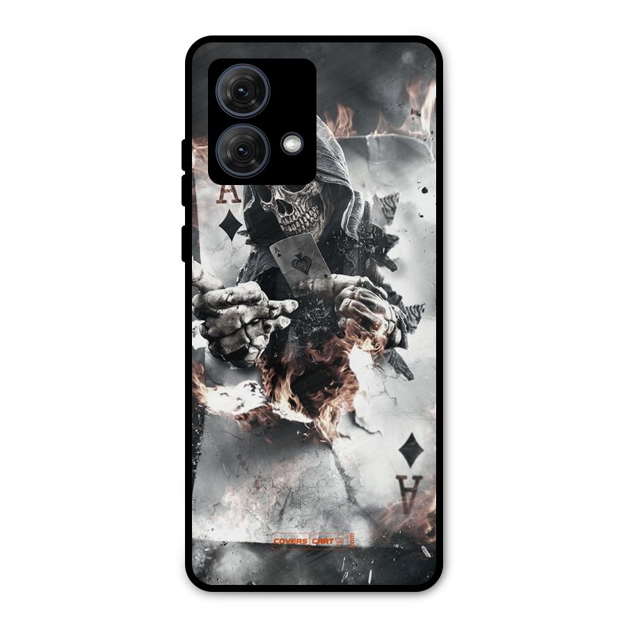 Skull with an Ace Metal Back Case for Moto G84