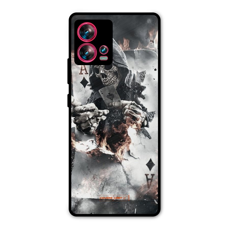 Skull with an Ace Metal Back Case for Motorola Edge 30 Fusion