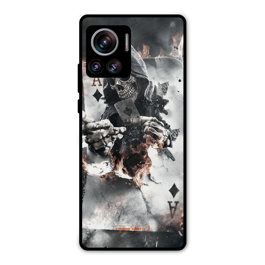 Skull with an Ace Metal Back Case for Motorola Edge 30 Ultra