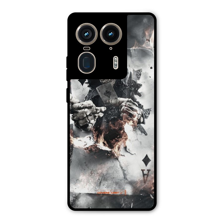 Skull with an Ace Metal Back Case for Motorola Edge 50 Ultra