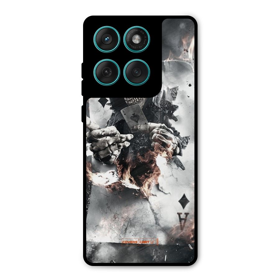 Skull with an Ace Metal Back Case for Motorola Edge 60