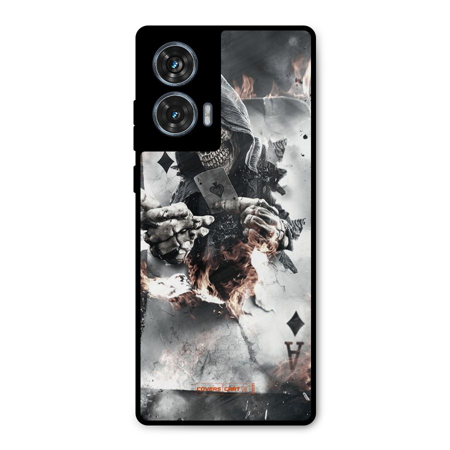 Skull with an Ace Metal Back Case for Motorola G96