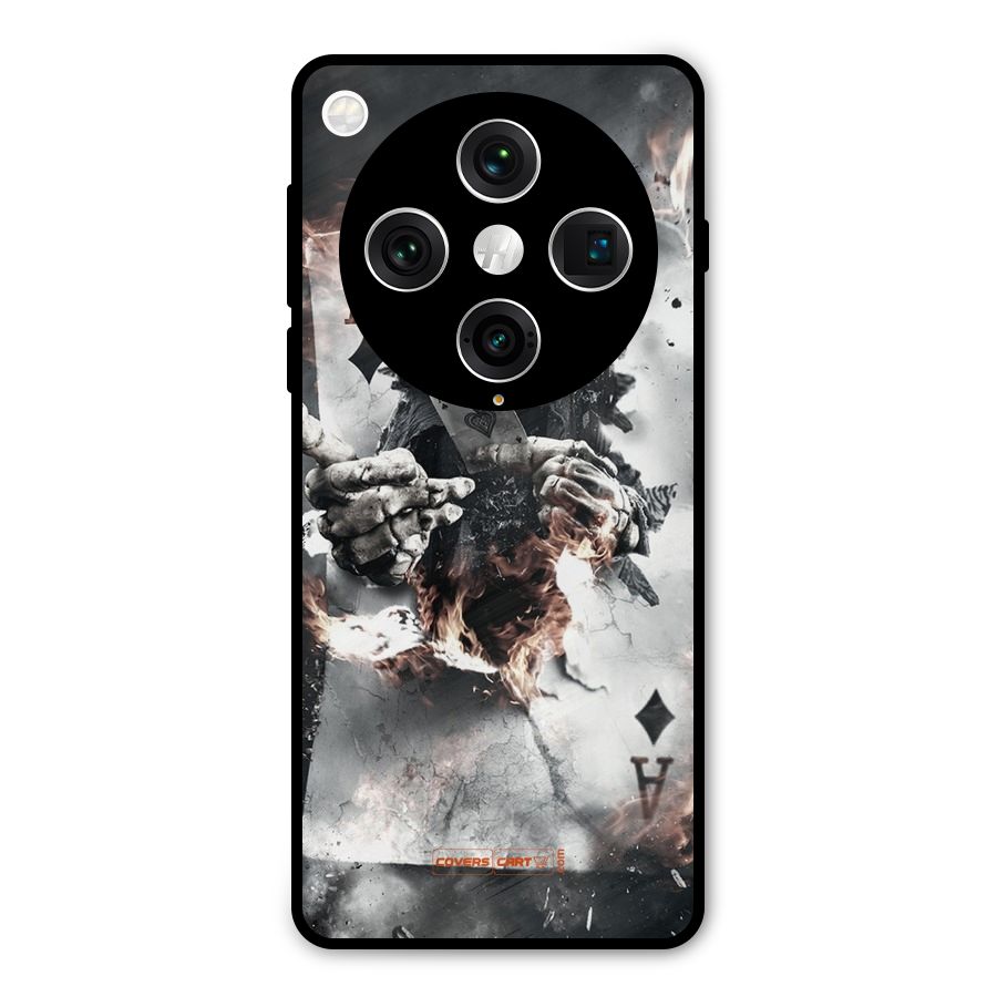 Skull with an Ace Metal Back Case for Oppo Find X8 Pro