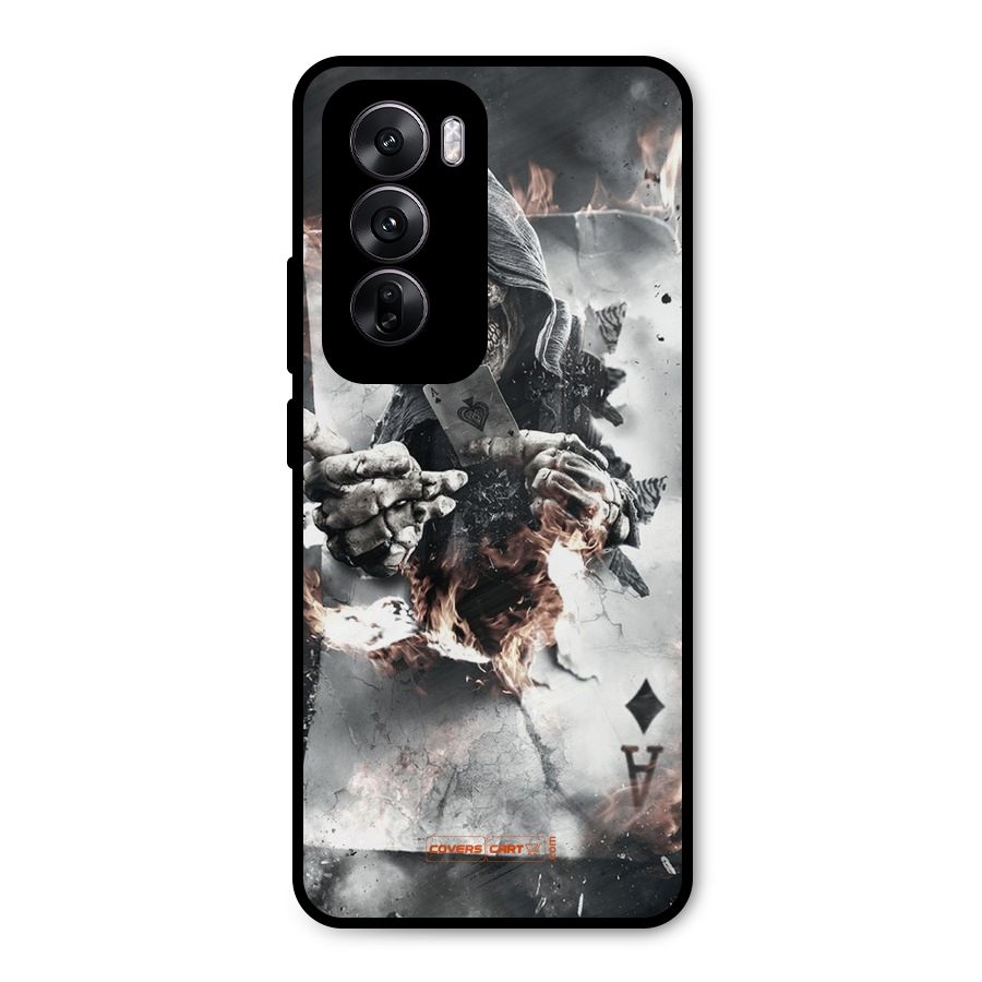 Skull with an Ace Metal Back Case for Oppo Reno12