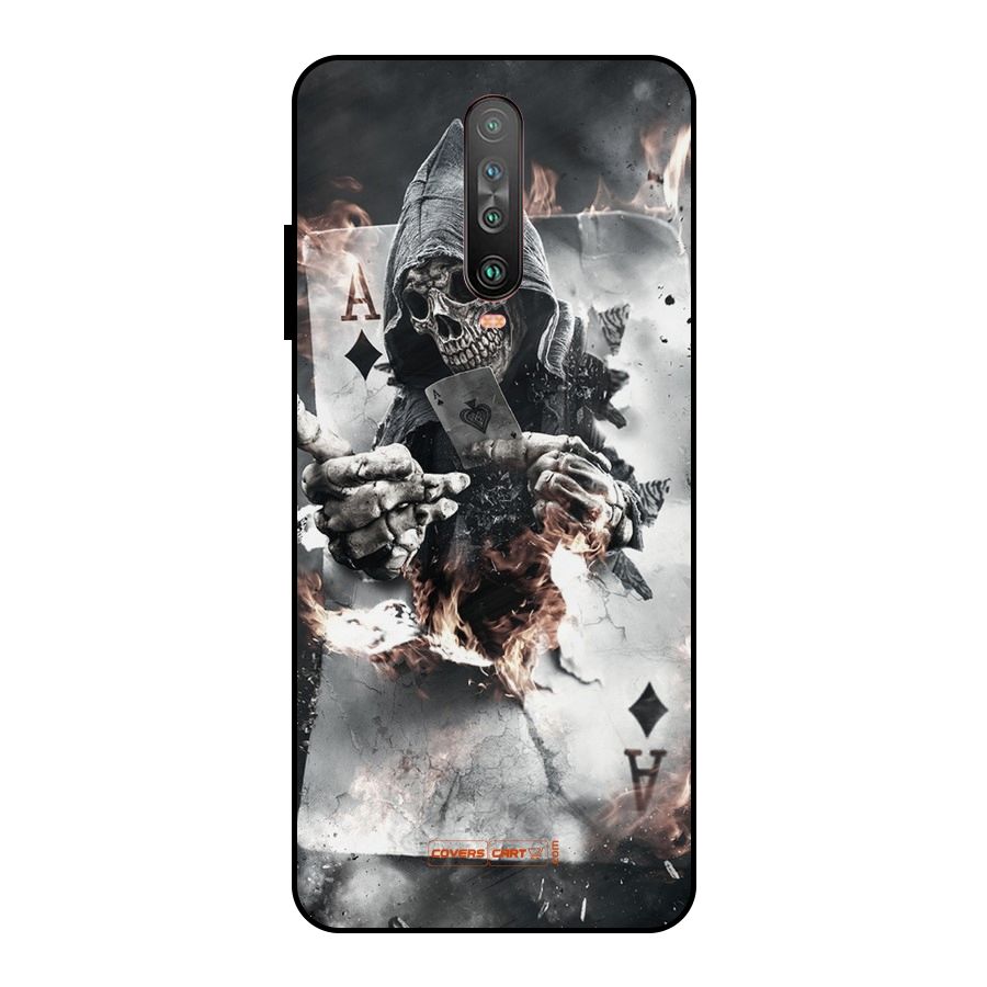 Skull with an Ace Metal Back Case for Poco X2